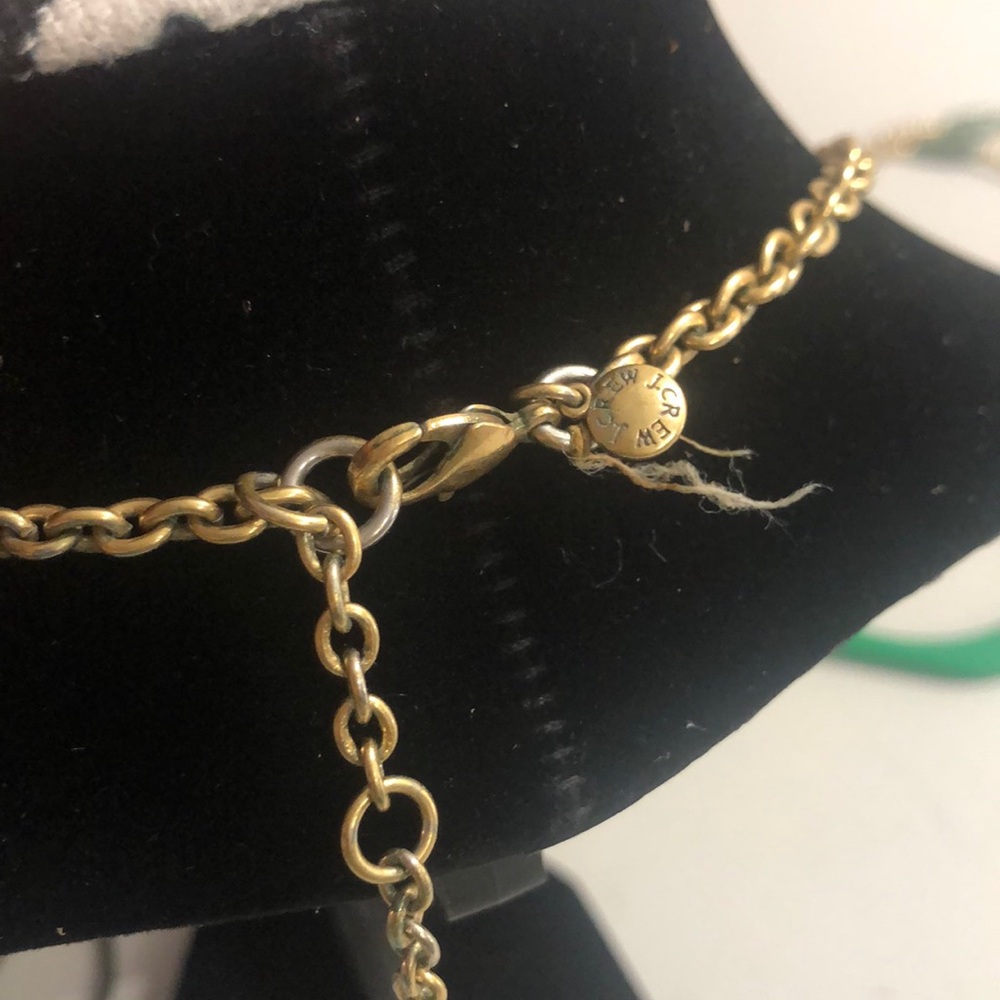 J. Crew Green and Gold Statement Necklace - Picture 5 of 7